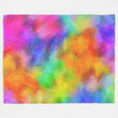 Regenboogwolken Fleece Deken (Voorkant (Horizontaal))
