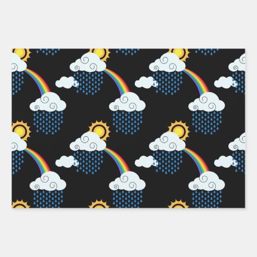 Regenboogwolken Inpakpapier Vel (Voorkant)