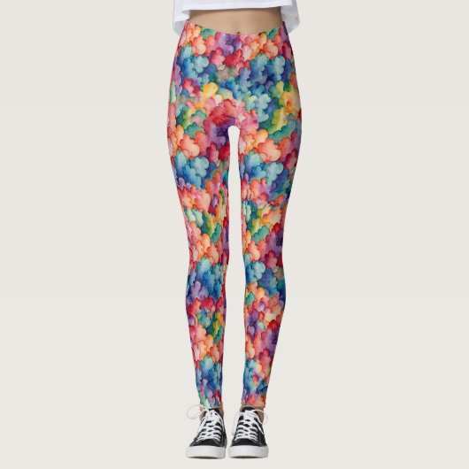 Regenboogwolken Leggings (Voorkant)
