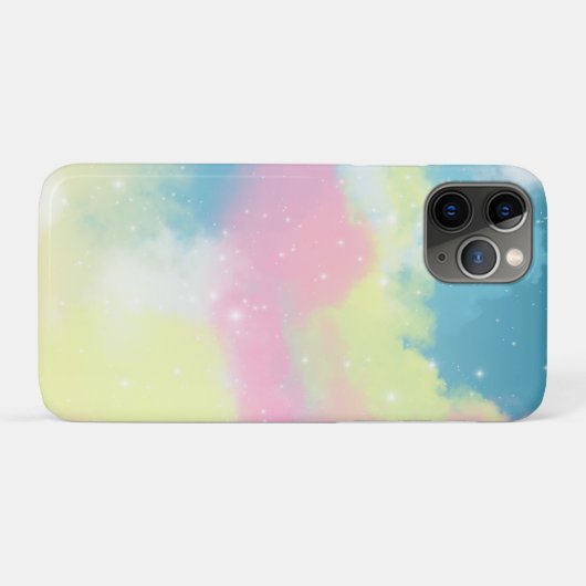 Regenboogwolken met glinsterende sterren Case-Mate iPhone case (Achterkant (horizontaal))