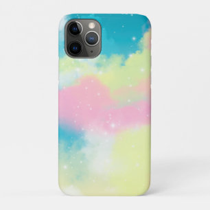 Regenboogwolken met glinsterende sterren Case-Mate iPhone case