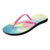 Regenboogwolken met glinsterende sterren teenslippers (Schuin)