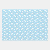 Regenboogwolken, regendruppels en paraplu's inpakpapier vel (Voorkant 3)