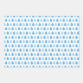 Regenboogwolken, regendruppels en paraplu's inpakpapier vel (Voorkant 2)