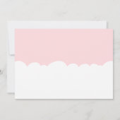 Regenboogwolken Roze Meisje Leuke Verjaardag Uitno Kaart (Achterkant)