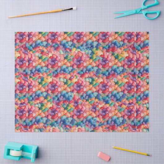 Regenboogwolken Tissuepapier (Craft)
