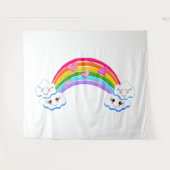 Regenboogwolken Wandkleed (Voorkant (horizontaal))