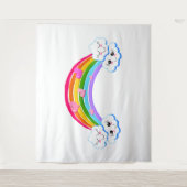 Regenboogwolken Wandkleed (Voorkant)
