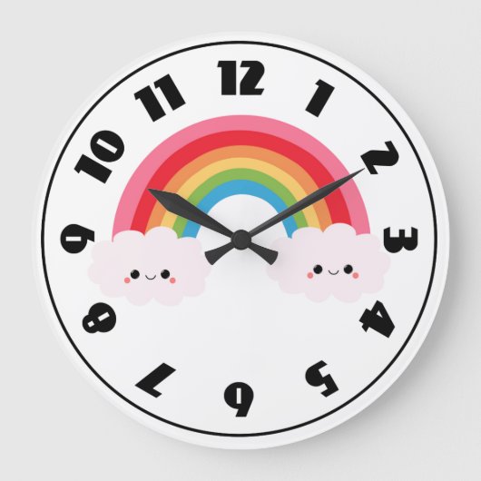 Regenboogwolkklok Grote Klok (Voorkant)