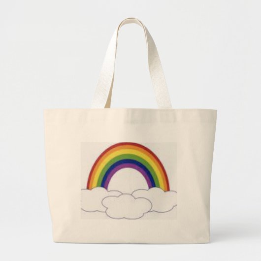 regenboogzak grote tote bag (Voorkant)