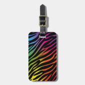 Regenboogzebra bagagelabel (Voorkant verticaal)