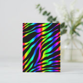 regenboogzebra briefkaart (Staand voorkant)