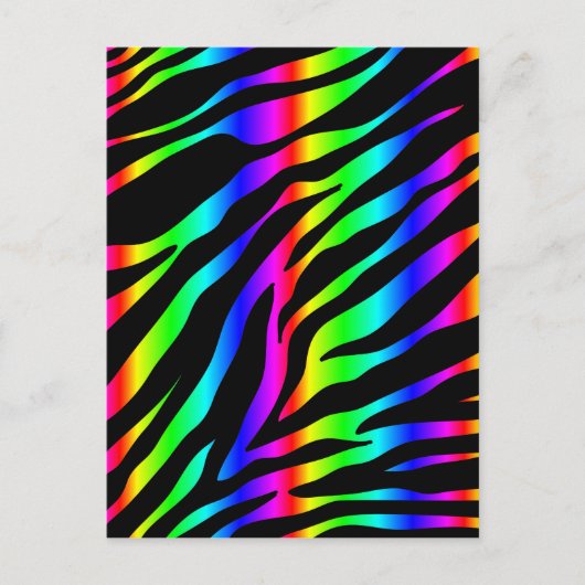regenboogzebra briefkaart (Voorkant)