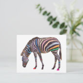 RegenboogZebra Briefkaart (Staand voorkant)