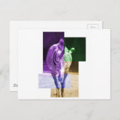 RegenboogZebra Briefkaart (Voorkant / Achterkant)