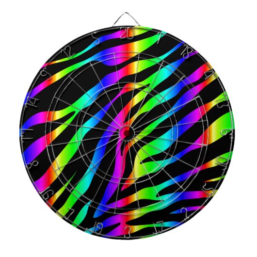 regenboogzebra dartbord (Voorkant)
