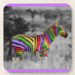 RegenboogZebra Drankjes Onderzetter