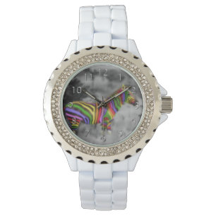 RegenboogZebra Horloge
