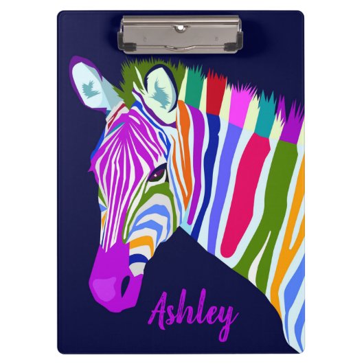 RegenboogZebra Klembord (Voorkant)