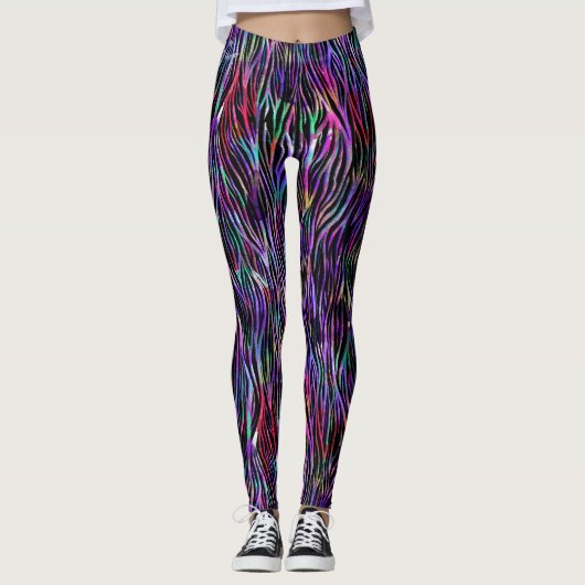 RegenboogZebra Leggings (Voorkant)