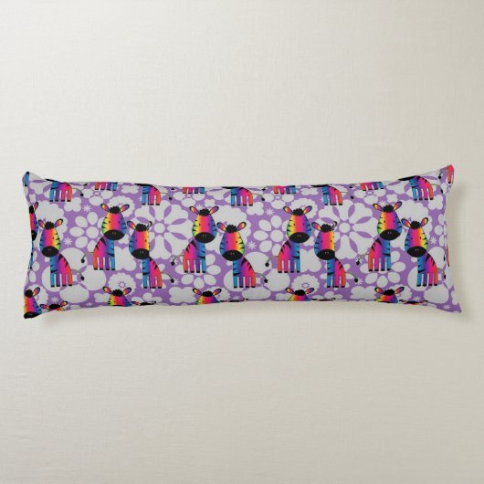 RegenboogZebra Lichaamskussen (Achterkant)