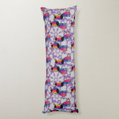 RegenboogZebra Lichaamskussen (Achterkant (Verticaal))