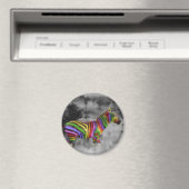 RegenboogZebra Magneet (Insitu (Vaatwasser))