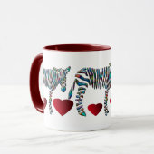 RegenboogZebra Mok (Voorkant links)