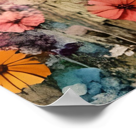 RegenboogZebra Poster (Hoek)