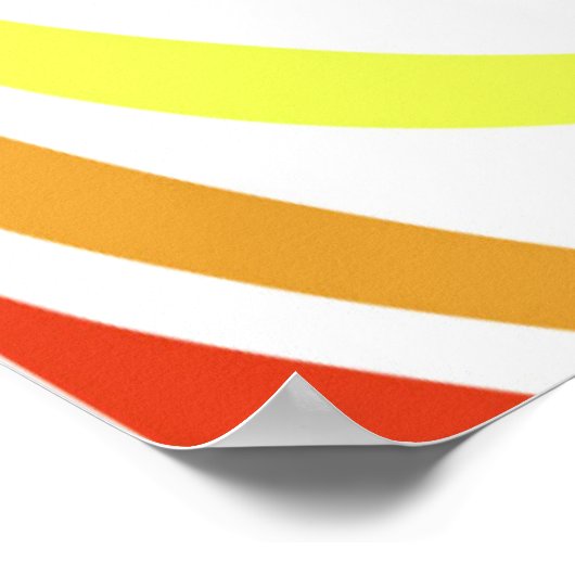 RegenboogZebra Poster (Hoek)