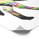 RegenboogZebra Poster (Hoek)
