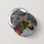 RegenboogZebra Ronde Button 5,7 Cm (Voorkant /achterkant)