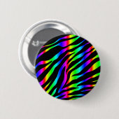 regenboogzebra ronde button 5,7 cm (Voorkant /achterkant)