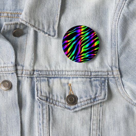 regenboogzebra ronde button 5,7 cm (In situ)