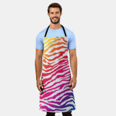 RegenboogZebra Schort (Gedragen)