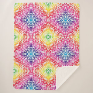 RegenboogZebra Sherpa Deken