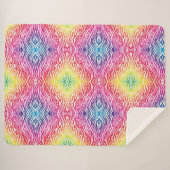RegenboogZebra Sherpa Deken (Voorkant (horizontaal))