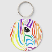 RegenboogZebra Sleutelhanger (Voorkant)