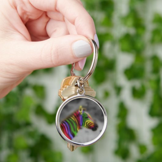 RegenboogZebra Sleutelhanger (Hand)
