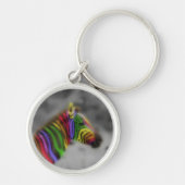 RegenboogZebra Sleutelhanger (Voorkant)