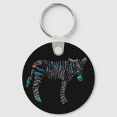 RegenboogZebra Sleutelhanger (Voorkant)