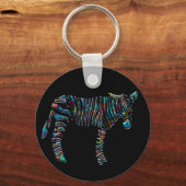 RegenboogZebra Sleutelhanger (Voorkant)