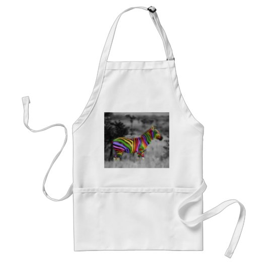 RegenboogZebra Standaard Schort (Voorkant)