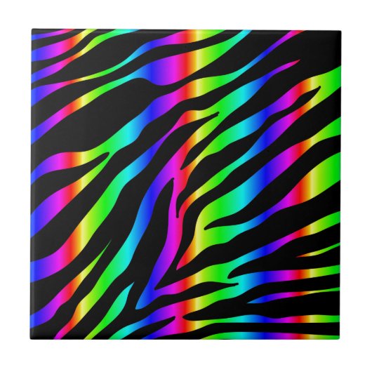 regenboogzebra tegeltje (Voorkant)