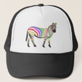 RegenboogZebra Trucker Pet (Voorkant)