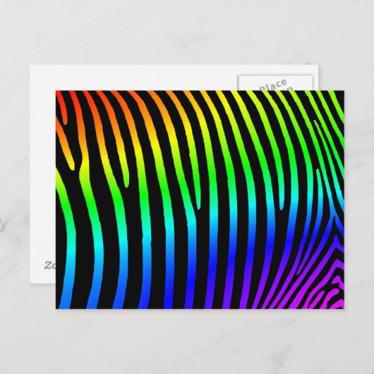 Regenboogzebrastripes Briefkaart (Voorkant / Achterkant)