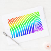 Regenboogzebrastripes Rechthoekige Sticker (Envelop)