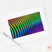 Regenboogzebrastripes Rechthoekige Sticker (Envelop)