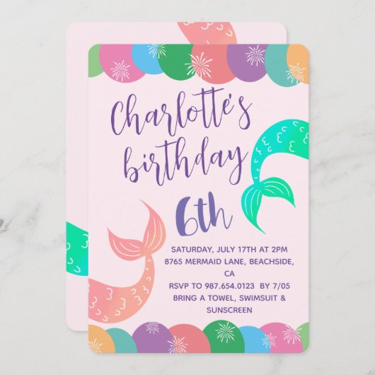 Regenboogzeemeermin, vier met ons, onder het Zee Kaart (Voorkant / Achterkant)