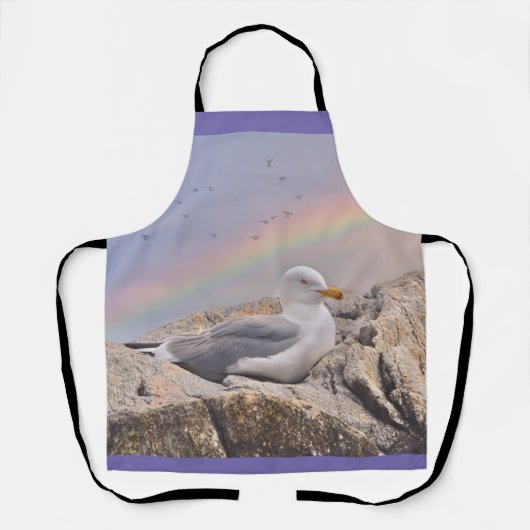 Regenboogzeemeeuw Schort (Voorkant)